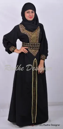 Picture of elegant party wear farasha maxi with unique hand made e