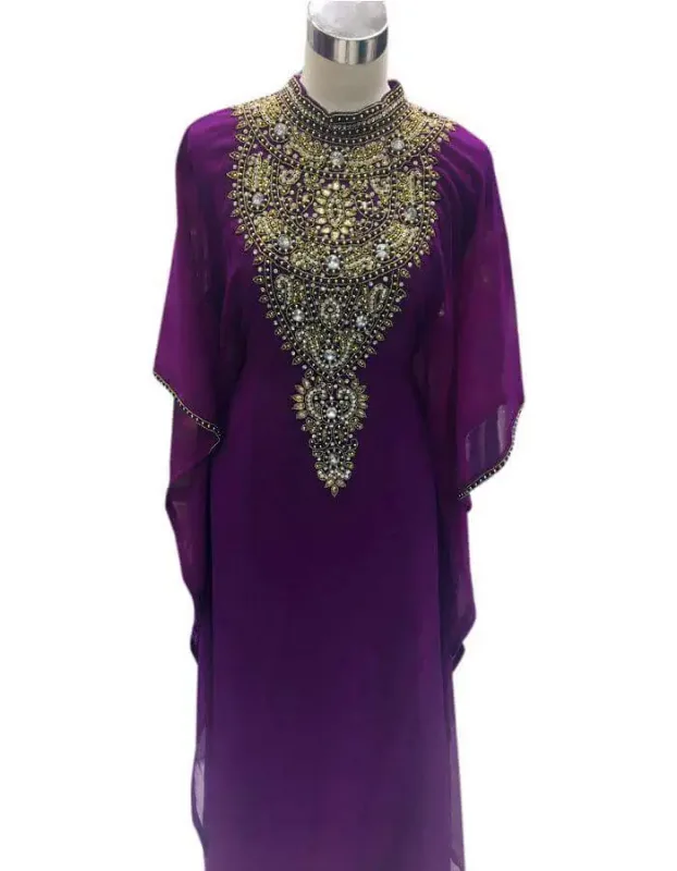 Picture of Radhe Designer Blue Georgette Kaftan Dress for Women - F2102
