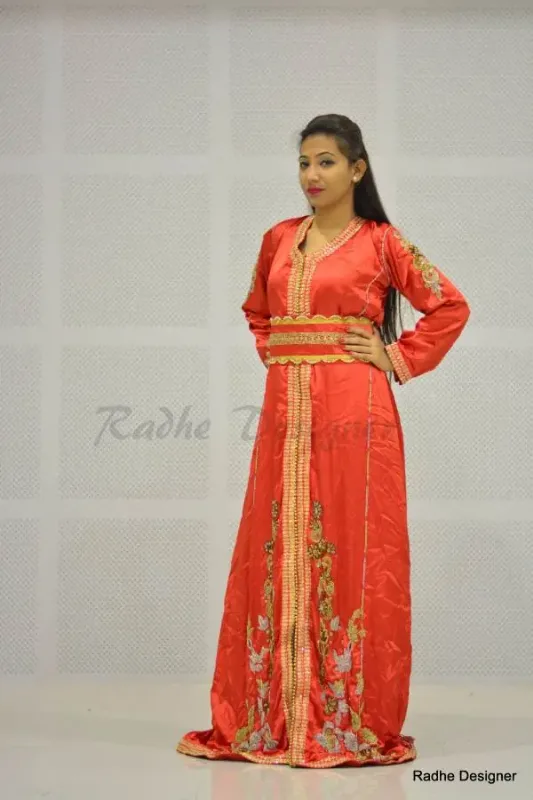 Picture of Radhe Designer Pink Cotton Kaftan Dress for Women - Y684