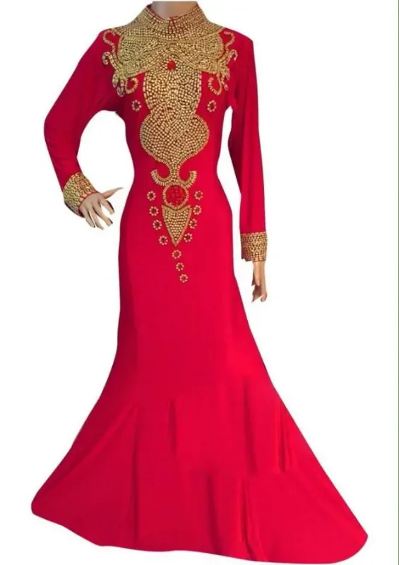 Picture of Multicolor Georgette Farasha Dress for Women - Flared Graceful A Line Style