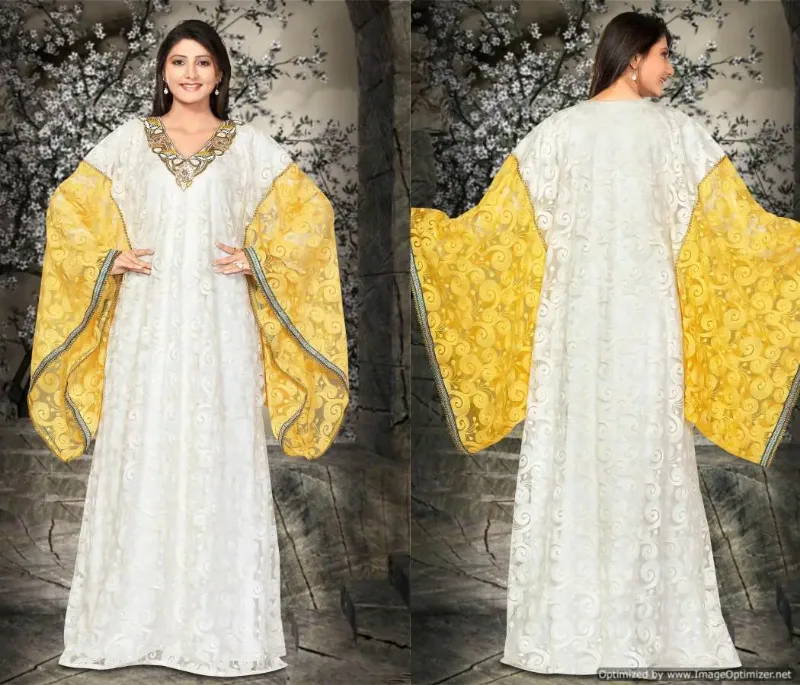 Picture of Multicolor Georgette Farasha Dress for Women - Printed Relaxed Fit Style