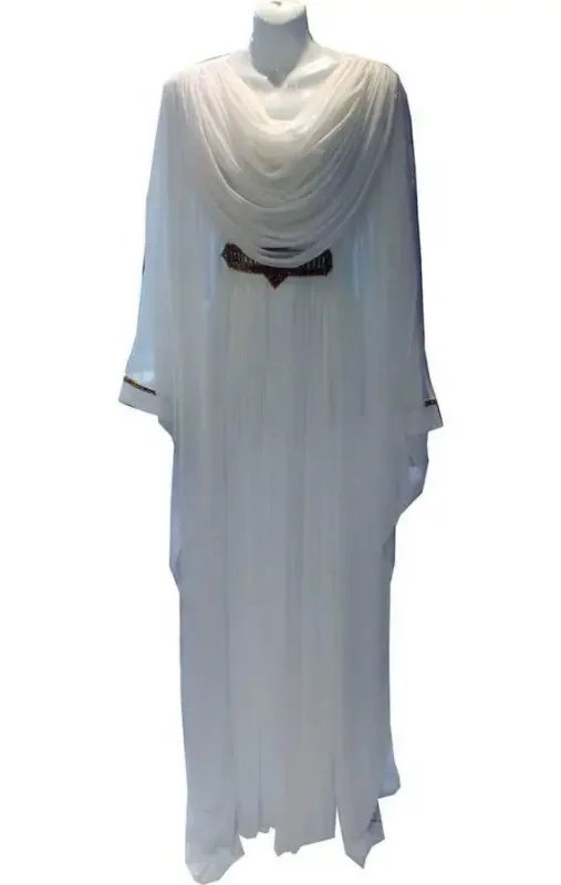 Picture of Black Georgette Modest Dress for Women - Draped Special Occasion Look