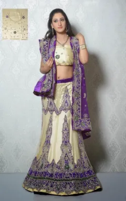 Picture of modest maxi gown lehenga choli exclusive partywear fanc