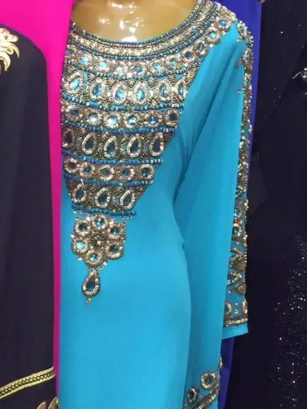 Picture of Radhe Designer Purple Georgette Kaftan Dress for Women - F4962