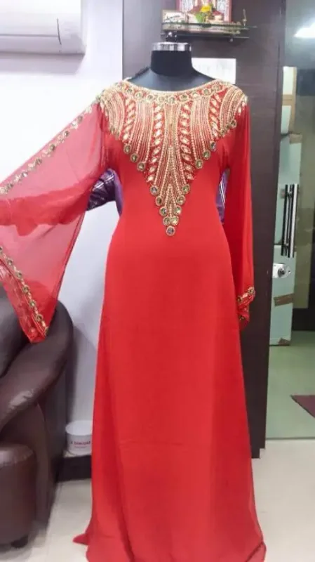 Picture of Radhe Designer Multicolor Georgette Kaftan Dress for Women - F4956