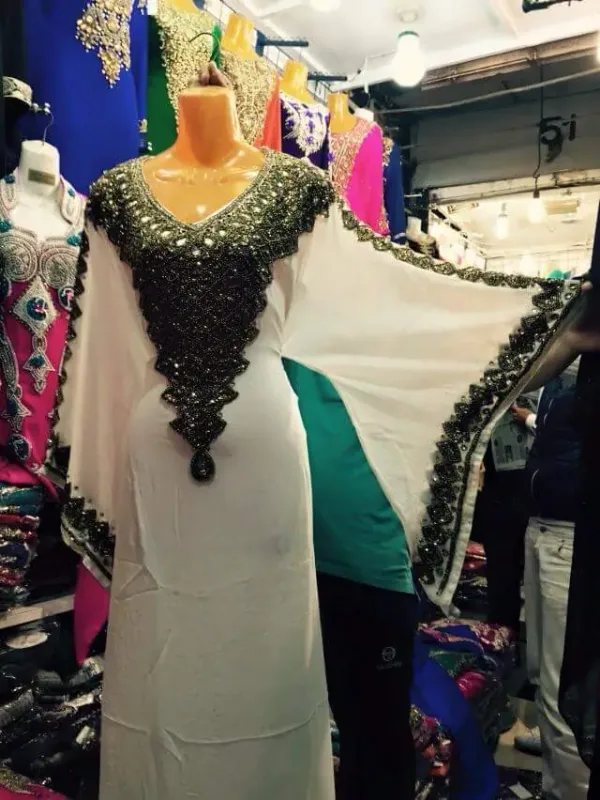 Picture of Radhe Designer White Georgette Kaftan Dress for Women - F4963