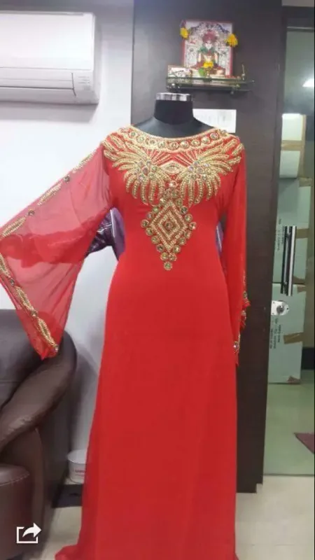 Picture of Radhe Designer Multicolor Georgette Kaftan Dress for Women - F4968
