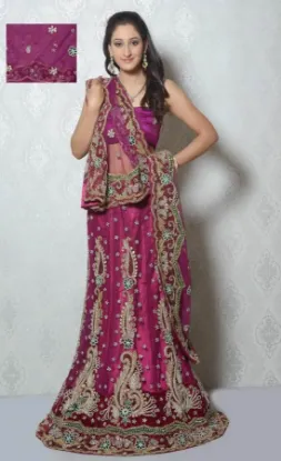 Picture of modest maxi gown lehenga sari designer net wedding part