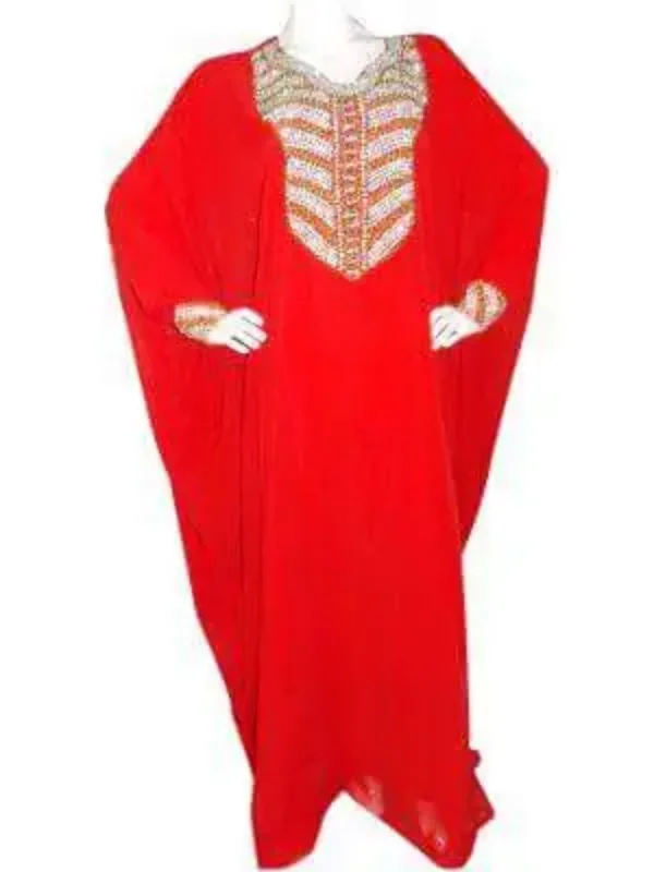 Picture of Radhe Designer Pink Cotton Kaftan Dress for Women - F4993