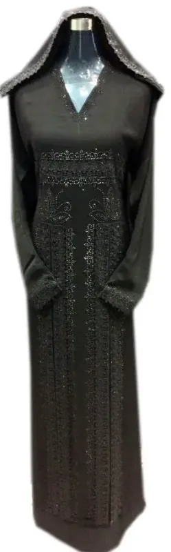 Picture of Radhe Designer Black Georgette Kaftan Dress for Women - F5009