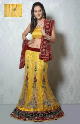 Picture of maroon designer bollywood indian wedding bridal silk p,