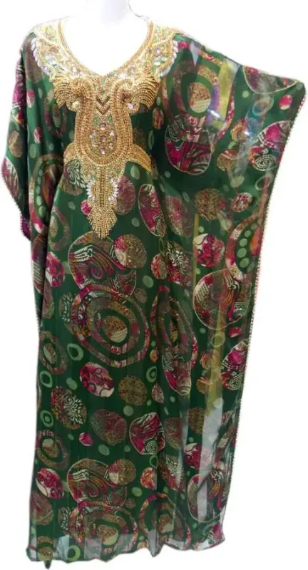 Picture of Radhe Designer Pink Cotton Kaftan Dress for Women - F5027