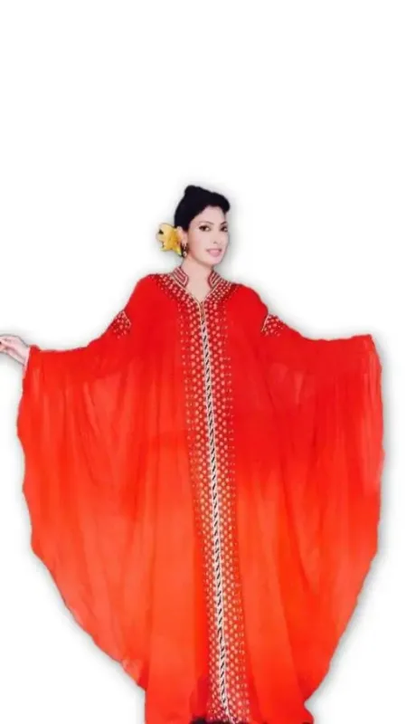 Picture of Radhe Designer Multicolor Georgette Kaftan Dress for Women - F5037