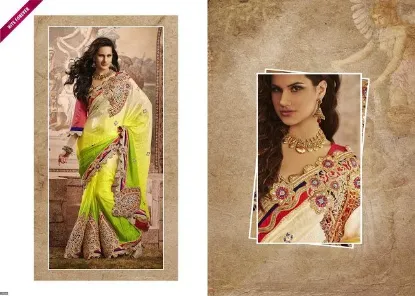 Picture of nw bollywood indian wedding designer silk bridal lehen,