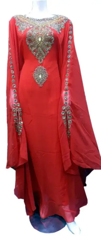 Picture of Radhe Designer Multicolor Georgette Kaftan Dress for Women - F5071