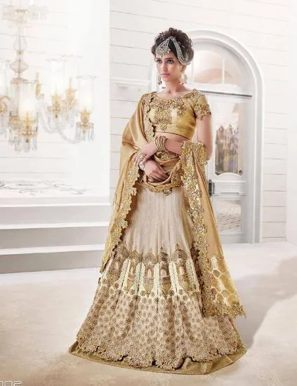 Picture of traditional designer partywear bollywood lehenga choli,