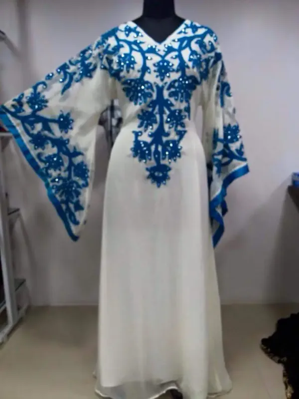 Picture of Multicolor Georgette Farasha Dress for Women - Solid Travel Friendly Style