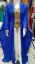 Picture of Multicolor Georgette Modest Dress for Women - Flared Decorative Trim Style