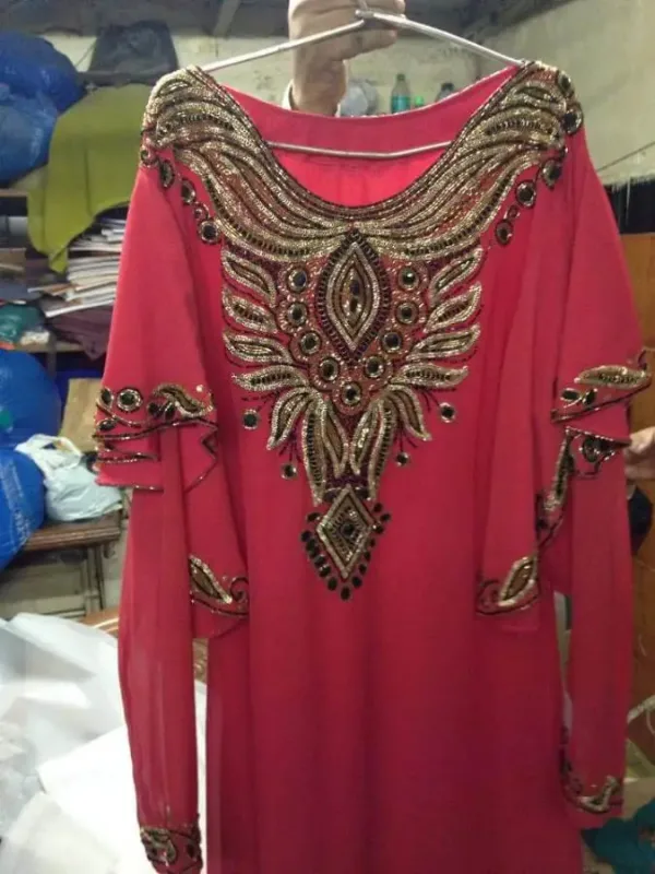 Picture of Radhe Designer Black Georgette Kaftan Dress for Women - F5128