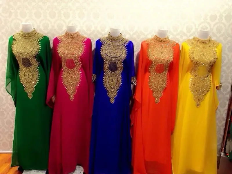 Picture of Radhe Designer Multicolor Georgette Kaftan Dress for Women - F5151