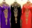 Picture of Multicolor Georgette Modest Dress for Women - Geometric Print Elegant Draped Look