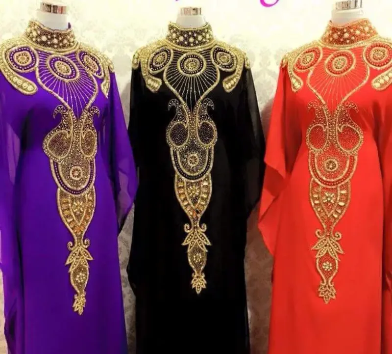 Picture of Radhe Designer Multicolor Georgette Kaftan Dress for Women - F5153