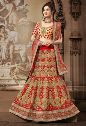 Picture of designer bridal party wedding wear indian choli leheng,
