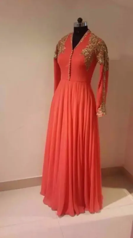 Picture of Radhe Designer Multicolor Georgette Kaftan Dress for Women - F5177