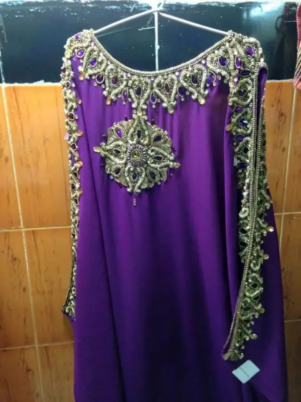 Picture of Multi Color Georgette Kaftan Dress for Women - Look 7003