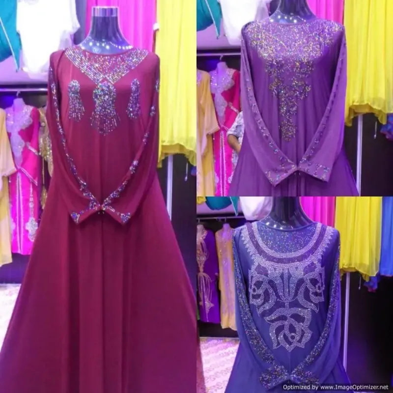 Picture of Radhe Designer Purple Georgette Kaftan Dress for Women - F2006