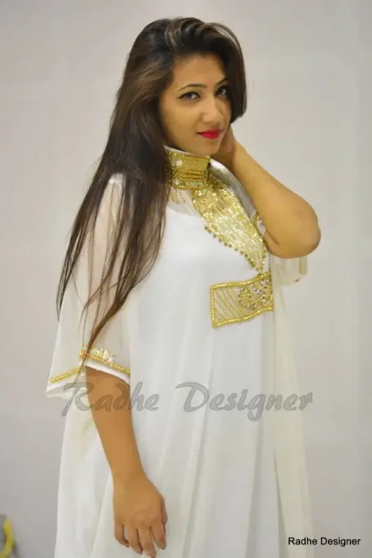 Picture of Radhe Designer Purple Georgette Kaftan Dress for Women - Y398
