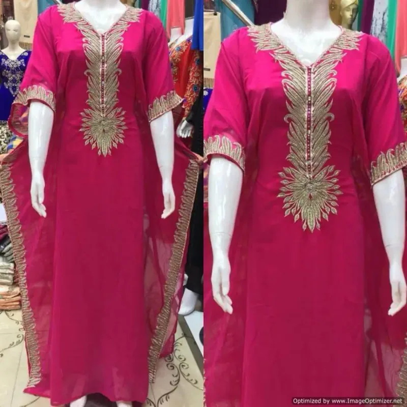 Picture of Radhe Designer Multicolor Georgette Kaftan Dress for Women - F2307