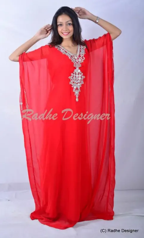 Picture of Radhe Designer Blue Georgette Kaftan Dress for Women - Y1018