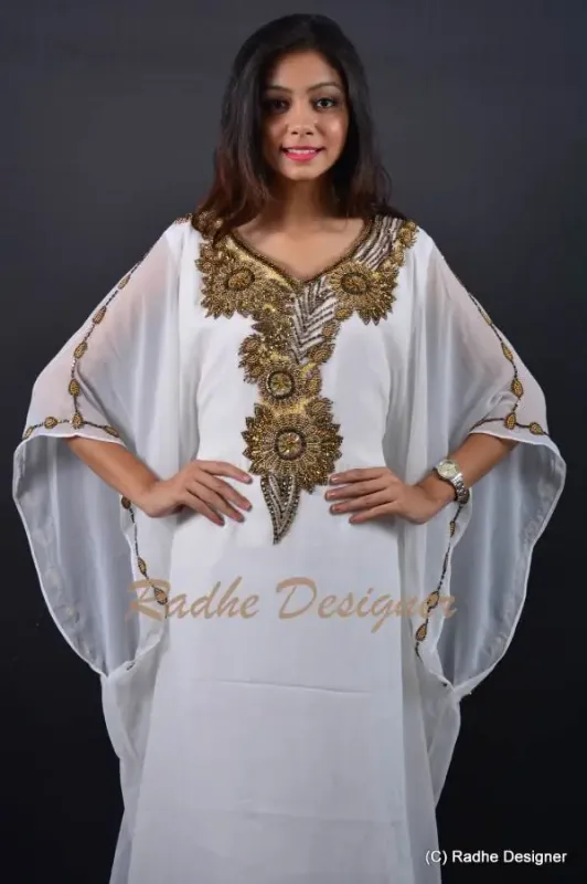 Picture of Radhe Designer Multicolor Georgette Kaftan Dress for Women - Y1165