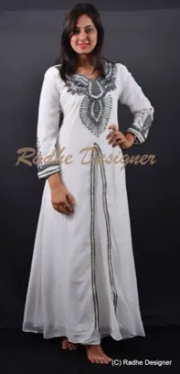 Picture of exclusive bridal dubai arabian modern machine embroider