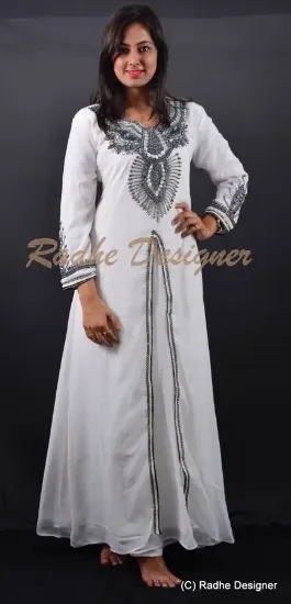 Picture of exclusive bridal dubai arabian modern machine embroider