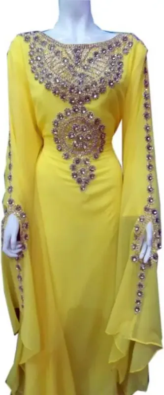 Picture of Radhe Designer Black Georgette Kaftan Dress for Women - F10096