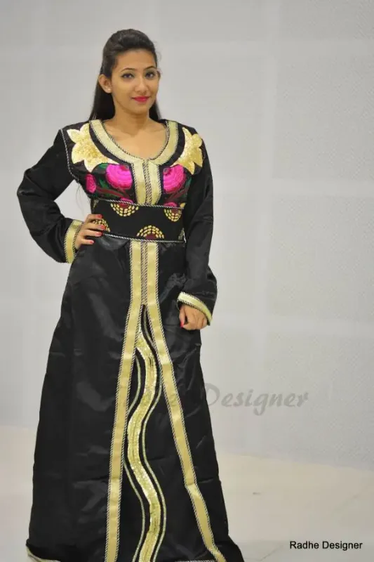 Picture of Radhe Designer Multicolor Georgette Kaftan Dress for Women - Y591