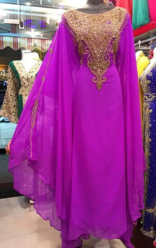 Picture of Radhe Designer Pink Cotton Kaftan Dress for Women - F1646