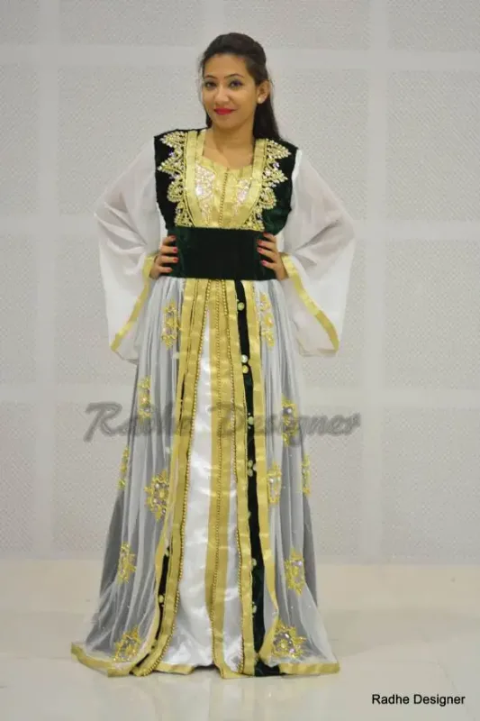 Picture of Radhe Designer Black Georgette Kaftan Dress for Women - Y768