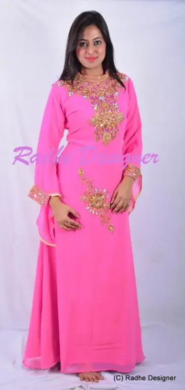 Picture of Radhe Designer Multicolor Georgette Kaftan Dress for Women - Y167