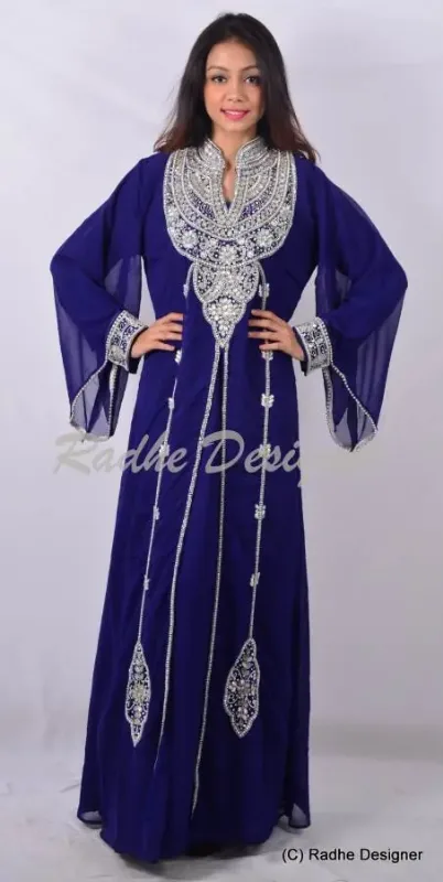 Picture of Radhe Designer Multicolor Georgette Kaftan Dress for Women - Y830