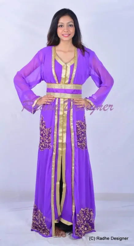 Picture of Radhe Designer Blue Georgette Kaftan Dress for Women - Y1137