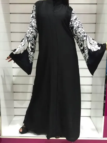 Picture of exclusive fancy jilbab silver hand embroidery kaftan d,