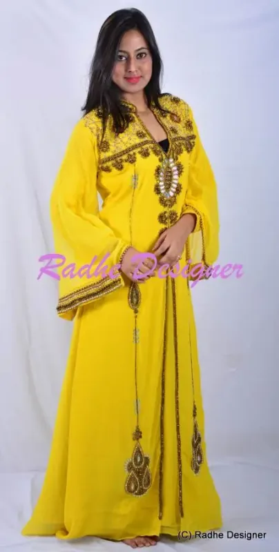 Picture of Radhe Designer Multicolor Georgette Kaftan Dress for Women - Y196