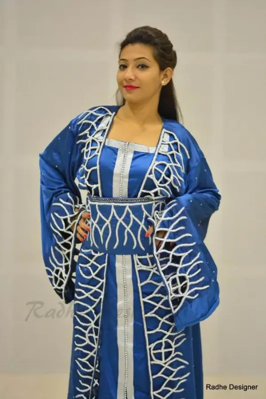 Picture of Radhe Designer Purple Georgette Kaftan Dress for Women - Y585