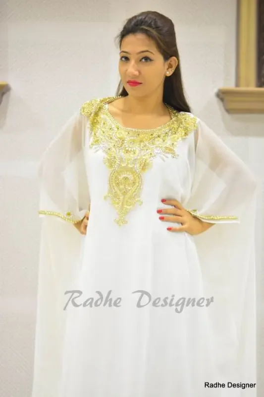Picture of Radhe Designer Multicolor Georgette Kaftan Dress for Women - Y358