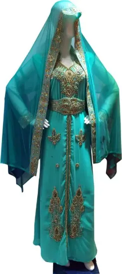 Picture of exclusive kaftan georgette farasha abaya thobe takshit,