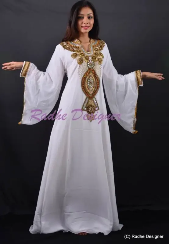 Picture of Radhe Designer Multicolor Georgette Kaftan Dress for Women - Y1174