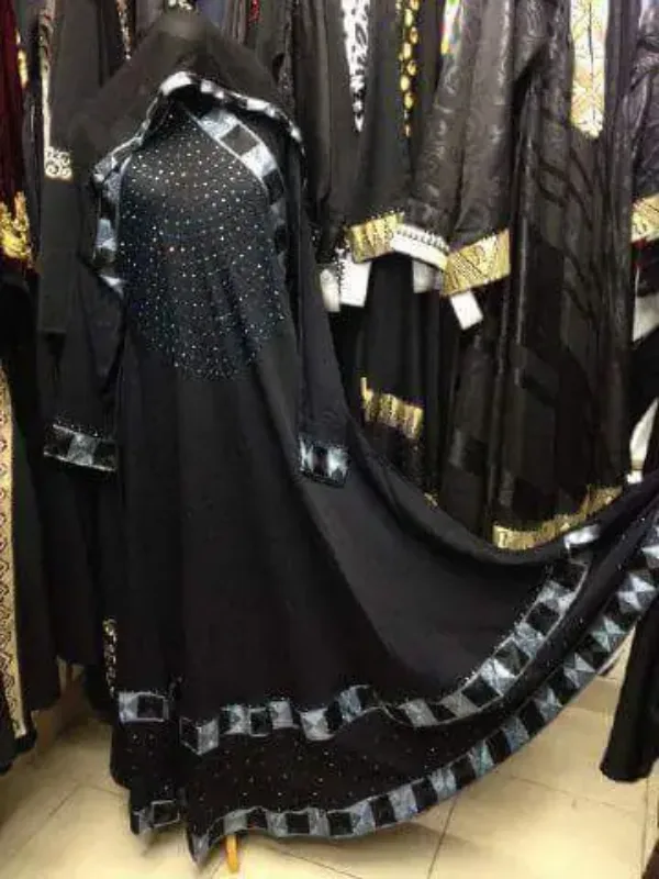 Picture of Radhe Designer Black Georgette Kaftan Dress for Women - F1403
